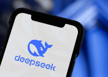 Phone displaying deep seek