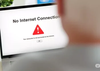 a close-up view over the shoulder of a person looking at a laptop screen