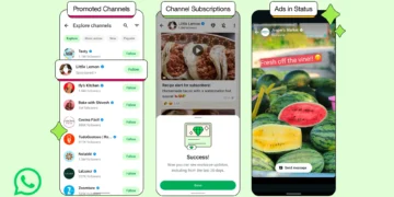 mobile mockups displaying whatsapp ads